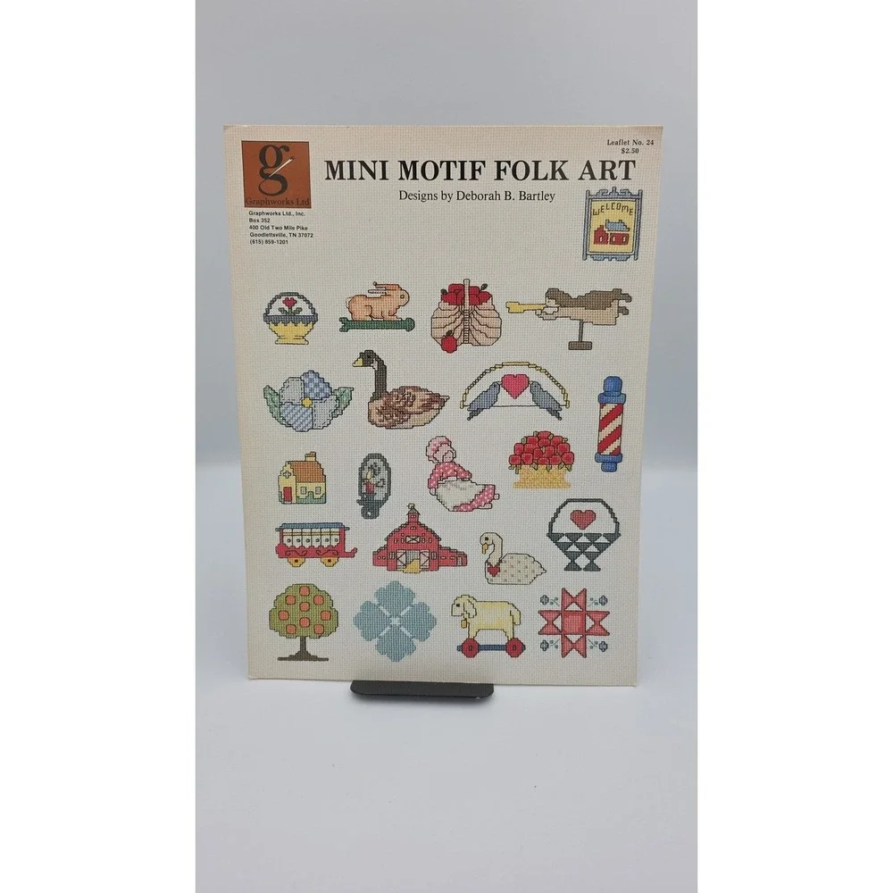 Mini Motif Folk Art Leaflet 24 Cross Stitch Pattern